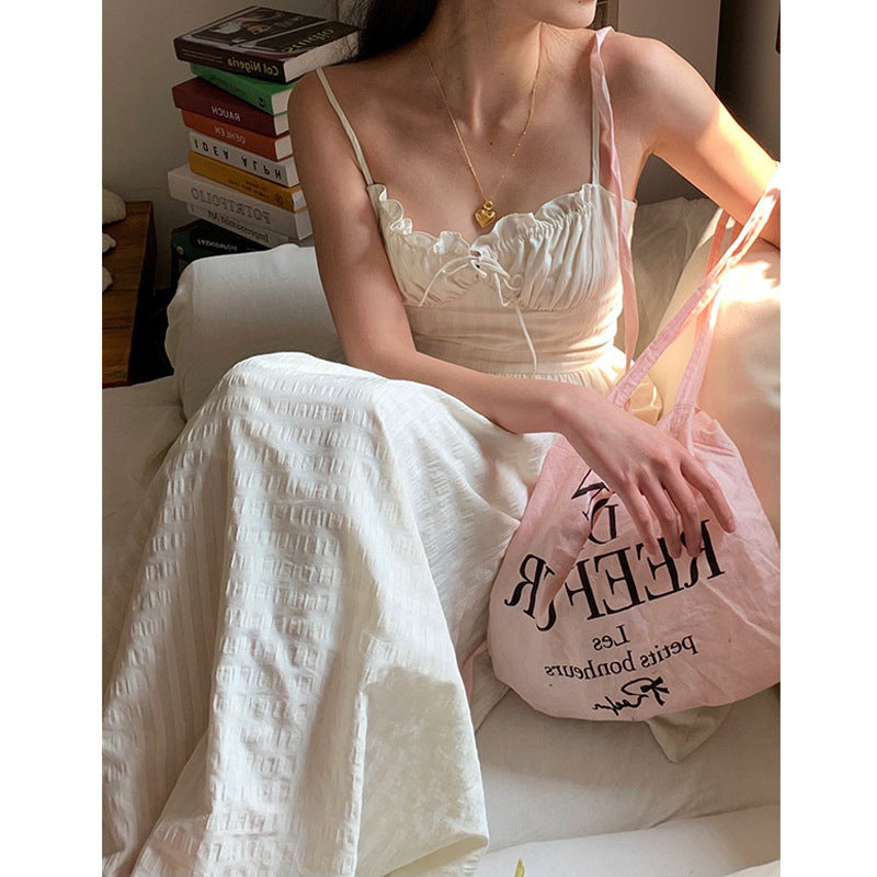 Checkered First Love Strap Dress French