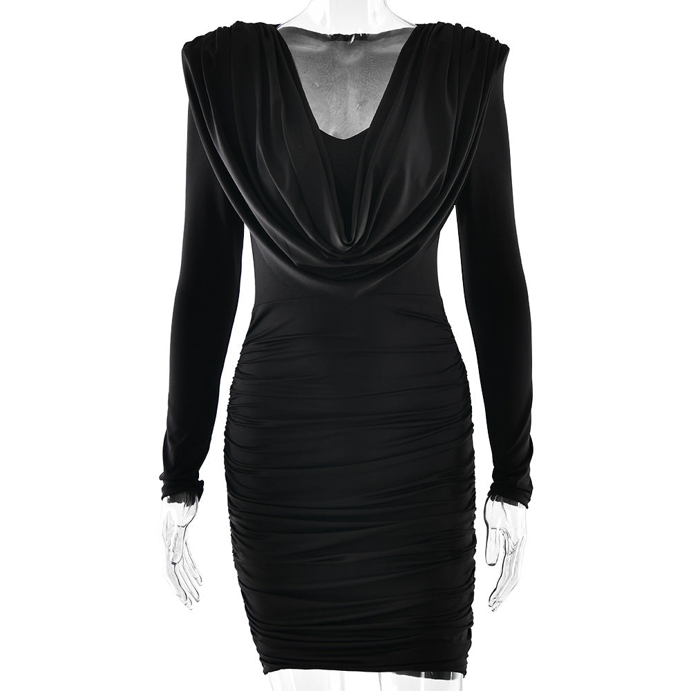 New V-neck Pure Yet Seductive Style Sexy And Elegant Bodycon Dress