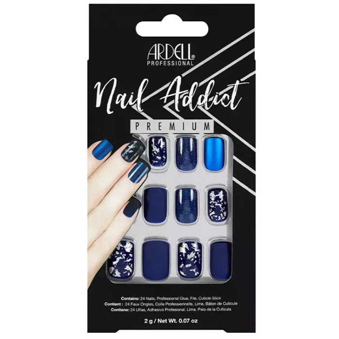 Ardell Nail Addict Matte Blue False Nails - ARDELL