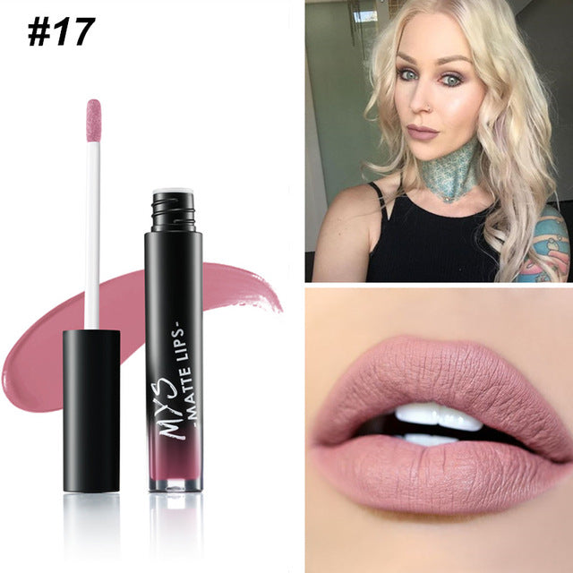 MYS Brand Makeup Rossetto liquido opaco Tinta impermeabile Make up Stick labbra a lunga durata Lucidalabbra nudo Cosmetici Batom
