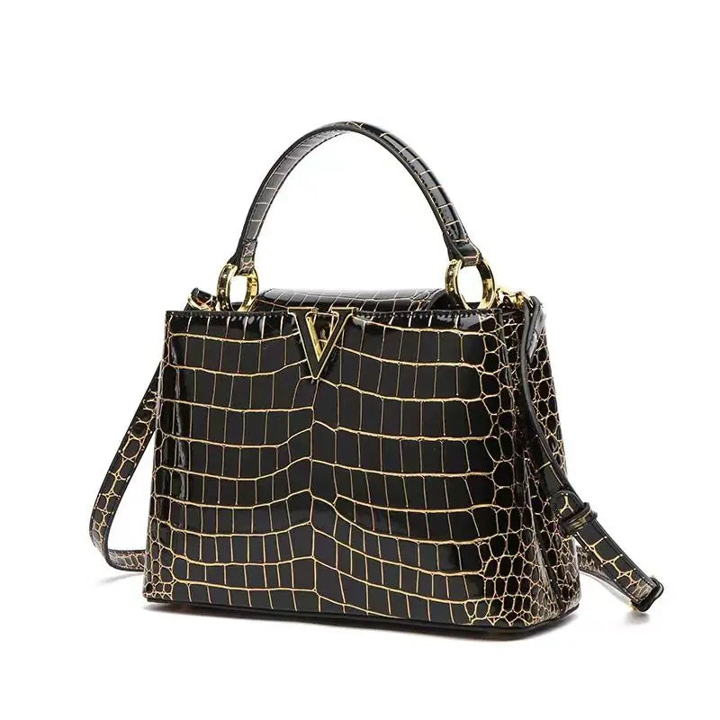 Luxury Designer Brand bolsa feminina 2023 New High-quality сумка Leather Crocodile Print Shoulder Handbags for Women 가방 Hot Sell