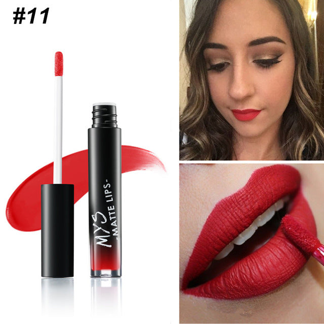 MYS Brand Makeup Rossetto liquido opaco Tinta impermeabile Make up Stick labbra a lunga durata Lucidalabbra nudo Cosmetici Batom