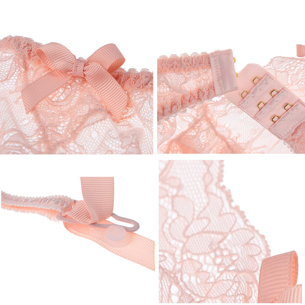 Bow Garter Clip 3 Piece Panty Stockings