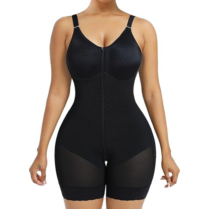 Mesh Bag Chest Corset Leotard Belly Contracting Hip Lifting Crotch Zipper Corset