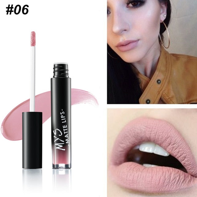 MYS Brand Makeup Rossetto liquido opaco Tinta impermeabile Make up Stick labbra a lunga durata Lucidalabbra nudo Cosmetici Batom