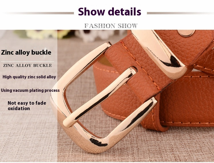 Women's Paint Alloy Buckle Pant Belt