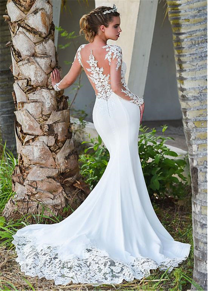 Tail Showing Thin Bride Simple Wedding