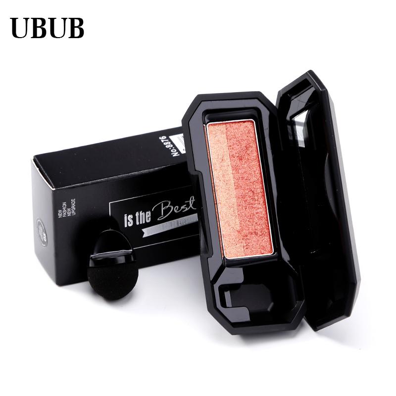 UBUB Professional Double Colors Shimmer Smoky Eyeshadow Shiny High Pigments Waterproof Long Lasting Nude Eye Shadow Palette