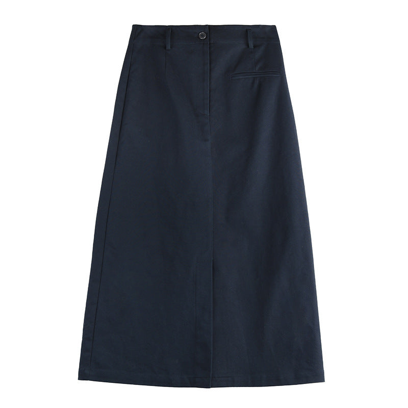 High Waist Hem Slit Skirt Summer New Style