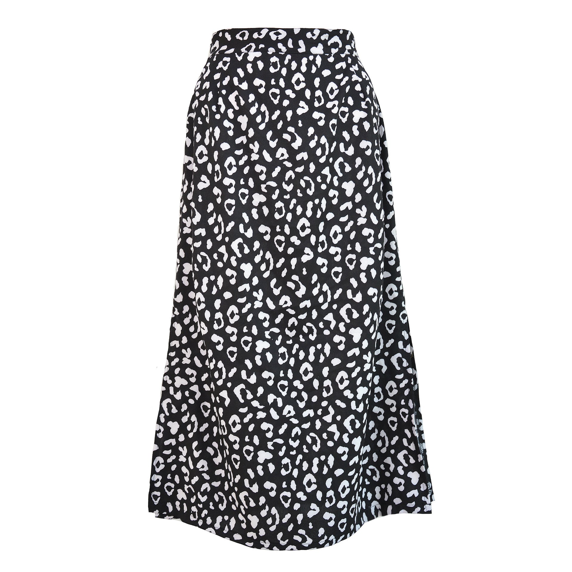 Leopard-print chiffon print split skirt