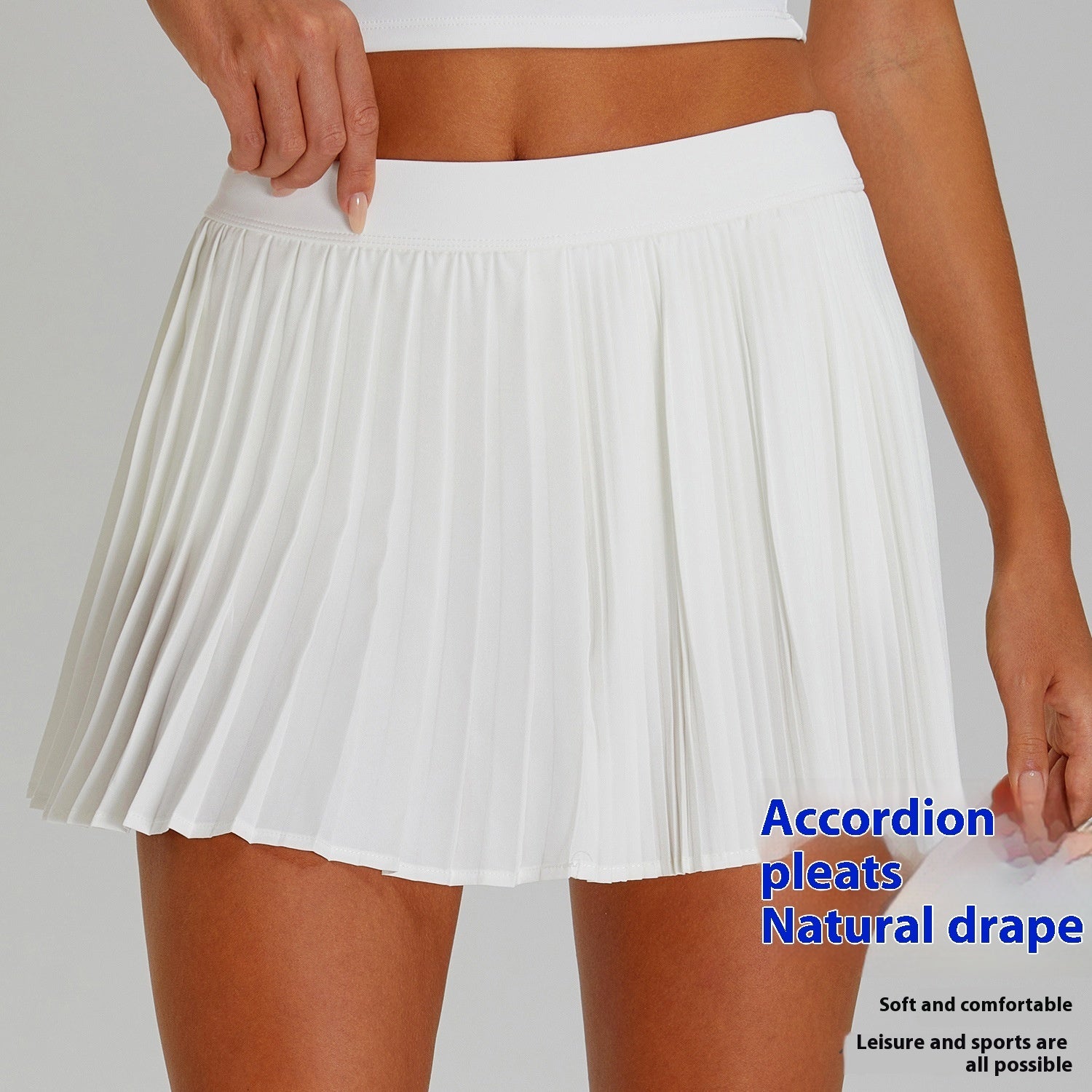 Anti-exposure Tennis Skirt Fitness Stitching Pleated Yoga Skirts