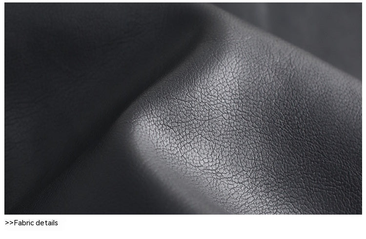 Autumn And Winter Fleece-lined Thickened Side Slit PU Leather Hip Skirt
