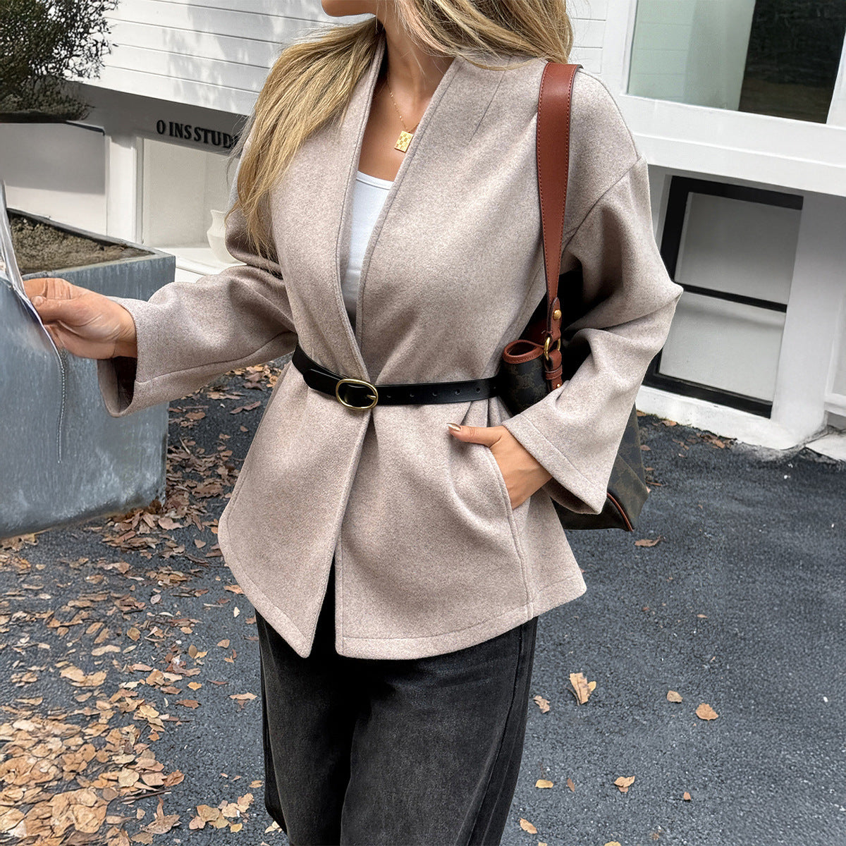 New Solid Color Long Sleeve Coat For Women