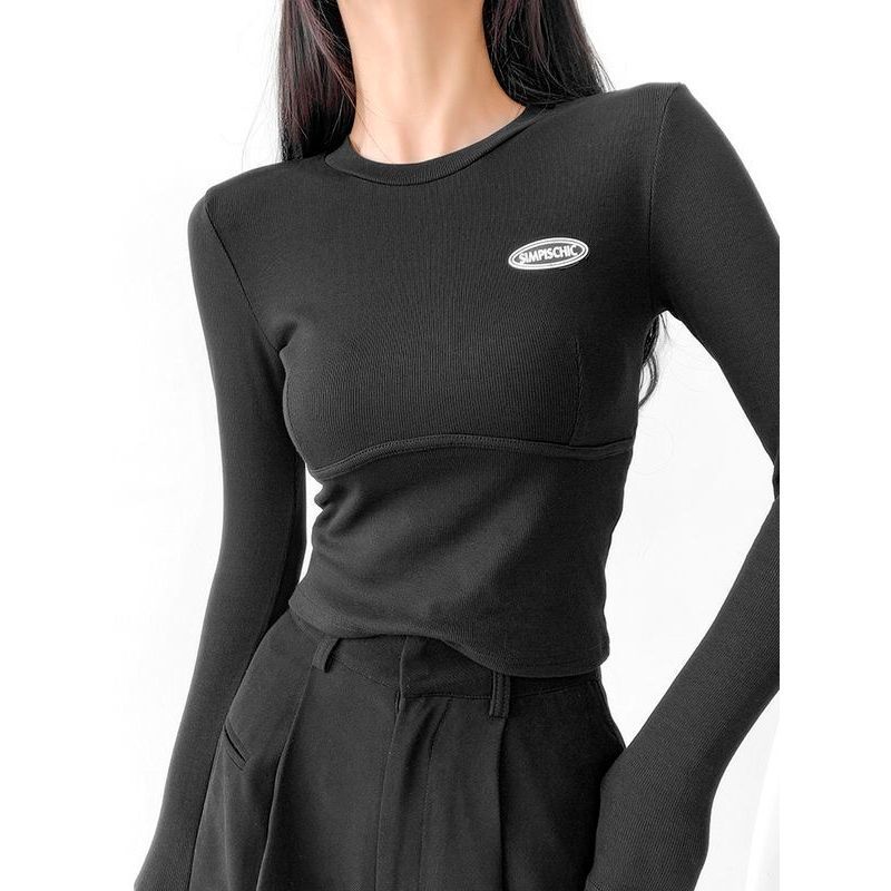 American Spicy Girl Style White Label Long Sleeve Base Shirt