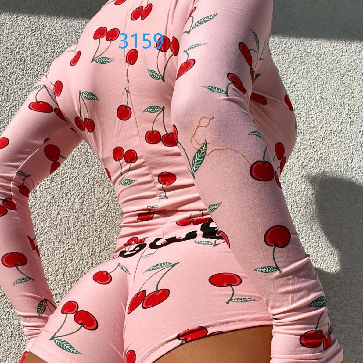 Full-body Printed Long-sleeve Underwear Bodysuit