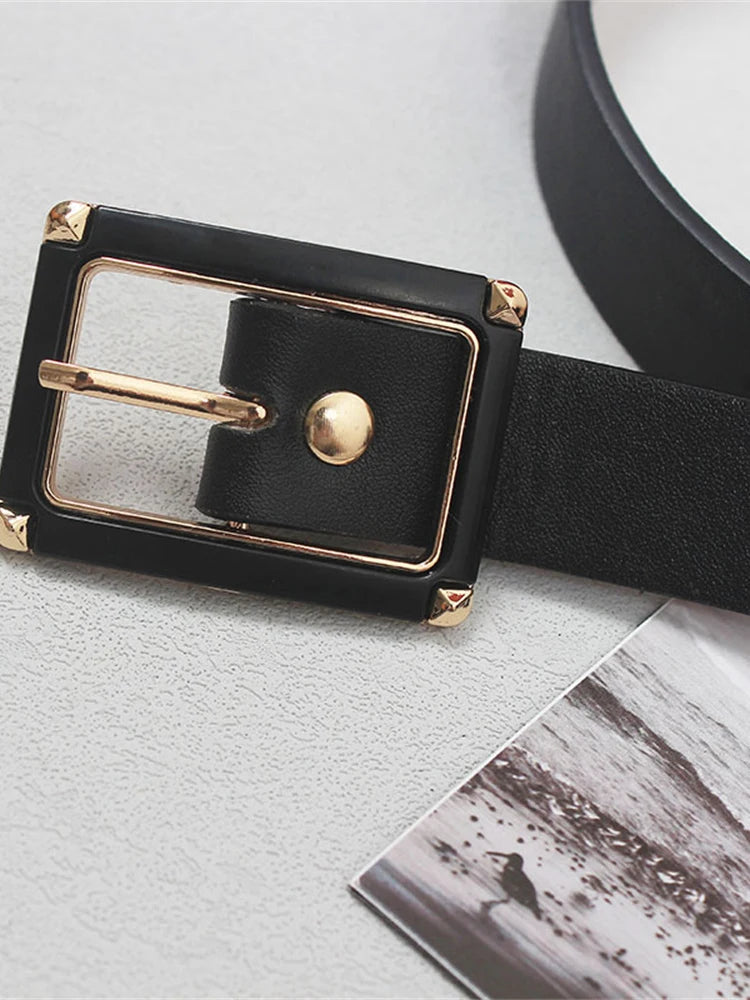 Mini Chain Belts Versatile Single Shoulder Diagonal Black Small Fresh Goddess Fan Casual Belts