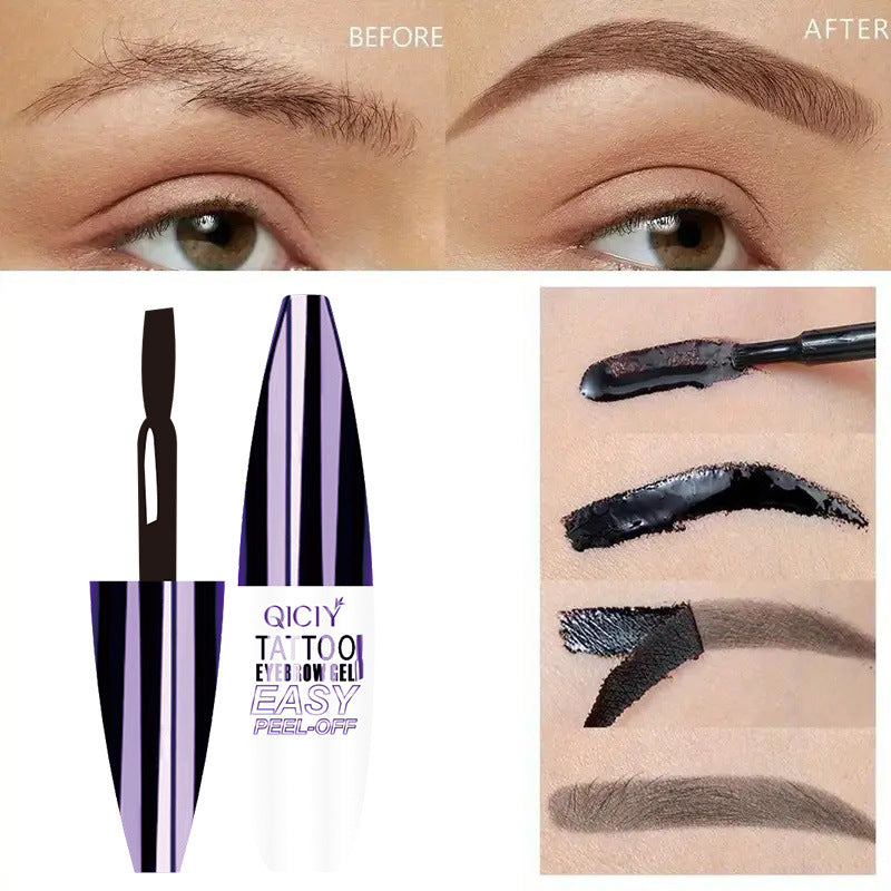 Tear off eyebrow cream is not easy to peel off, anti smudging and long-lasting tear off eyebrow cream