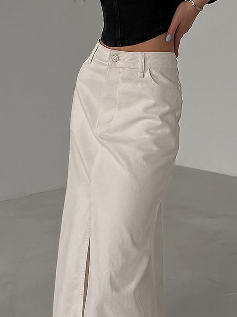 Women's Fashion Slimming Temperament High Waist Straight Skirt