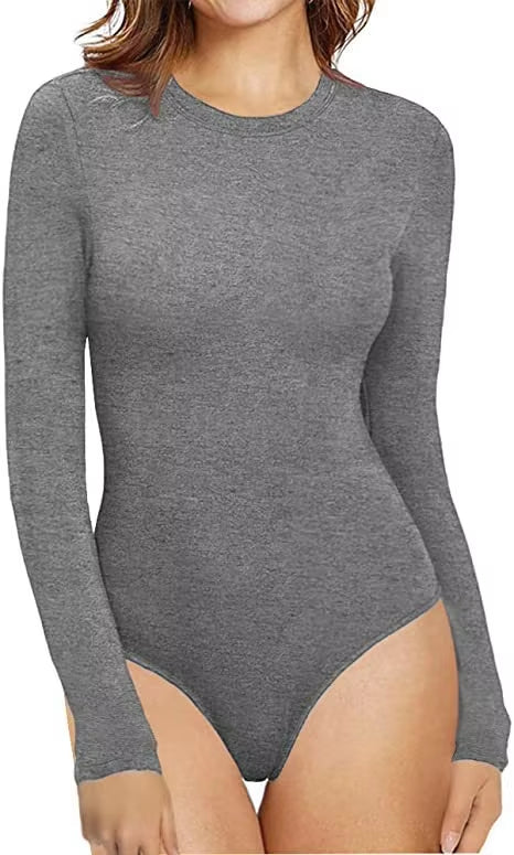 Polyester Long Sleeve Solid Color Underpants