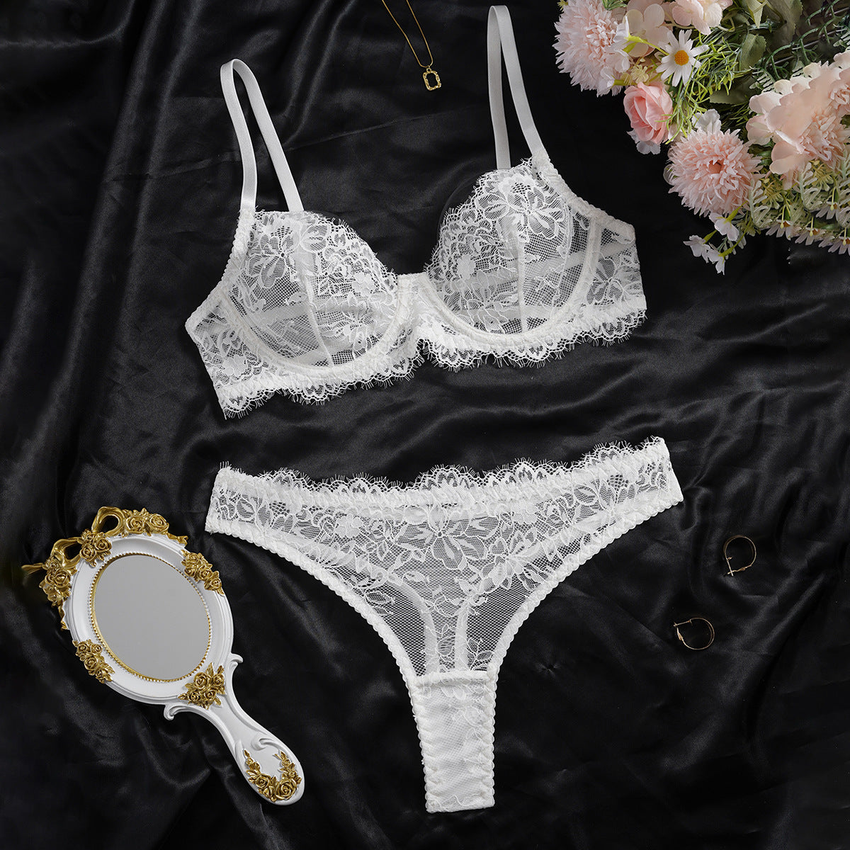 Womens Lingerie Sexy Lace Bra Set