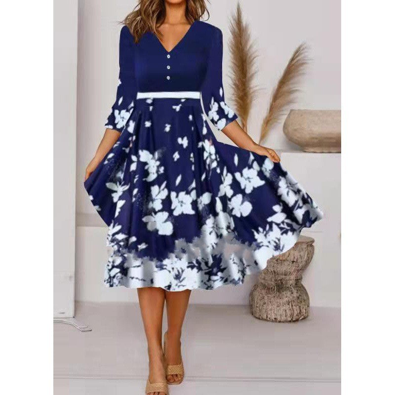 Single Printed Black Quick Drying Skirt