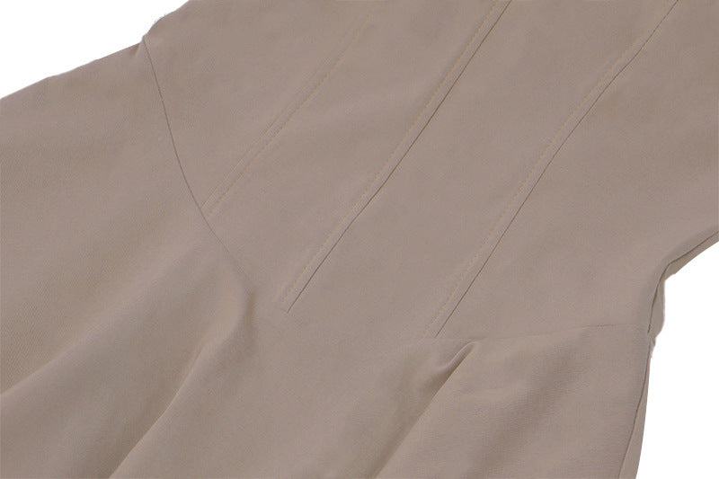 Lace Panel Ruffle Edge Slim Fit Bra Dress