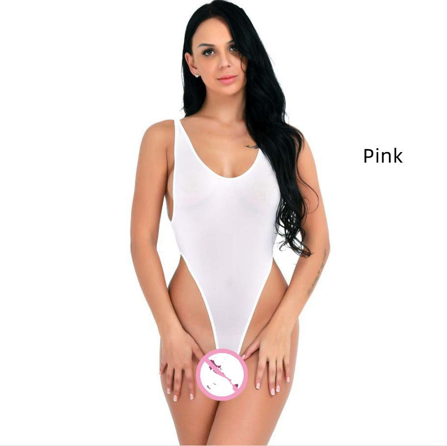 Women's Mesh Tulle Bodysuit Thong Pajamas