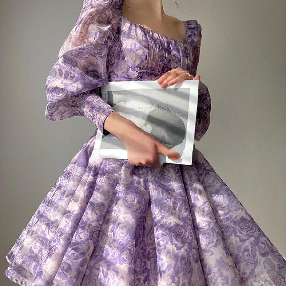 Women's Fashion Chiffon Print Dress