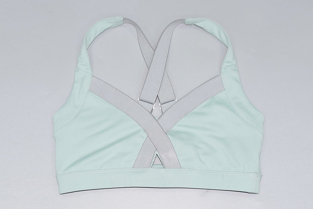 Pure color stitching yoga tights