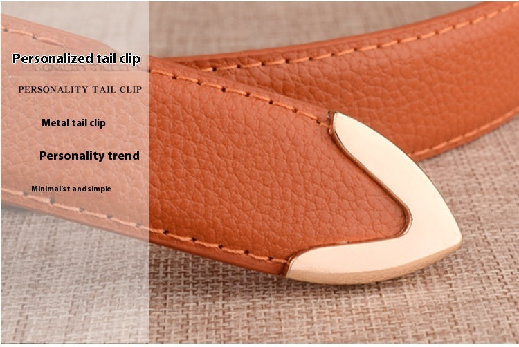 Women's Paint Alloy Buckle Pant Belt