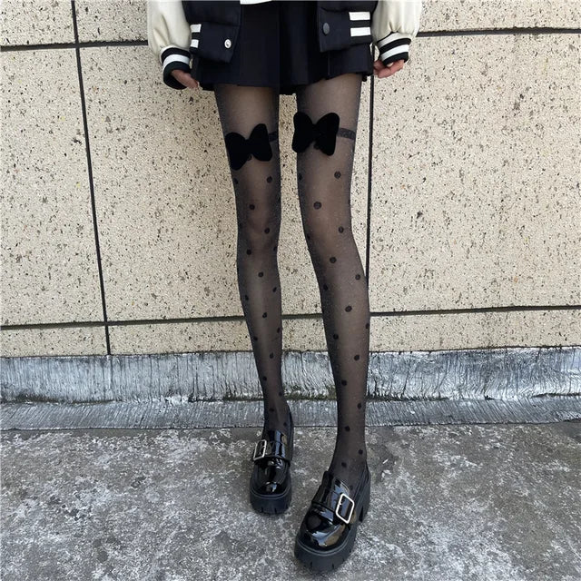 Fashion New Cherry Hot Drill Pantyhose Anti-removal Silk Arbitrary Cut Pantyhose Leggings Character Women's Socks