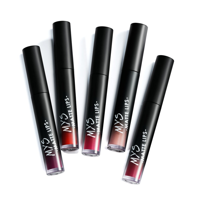 MYS Brand Makeup Rossetto liquido opaco Tinta impermeabile Make up Stick labbra a lunga durata Lucidalabbra nudo Cosmetici Batom
