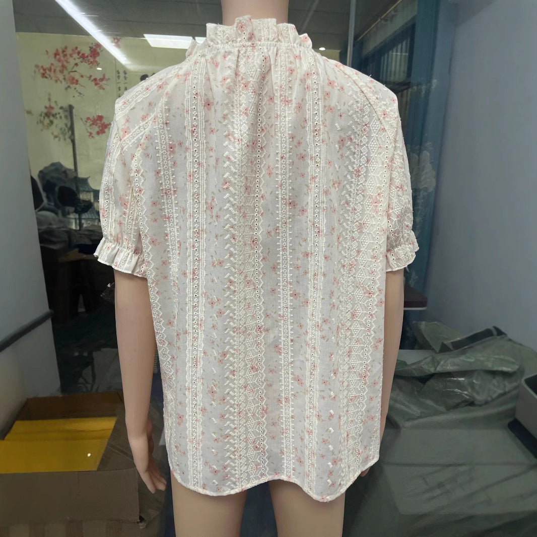 Summer Unique And Beautiful Shirt French Minority Design Blouse