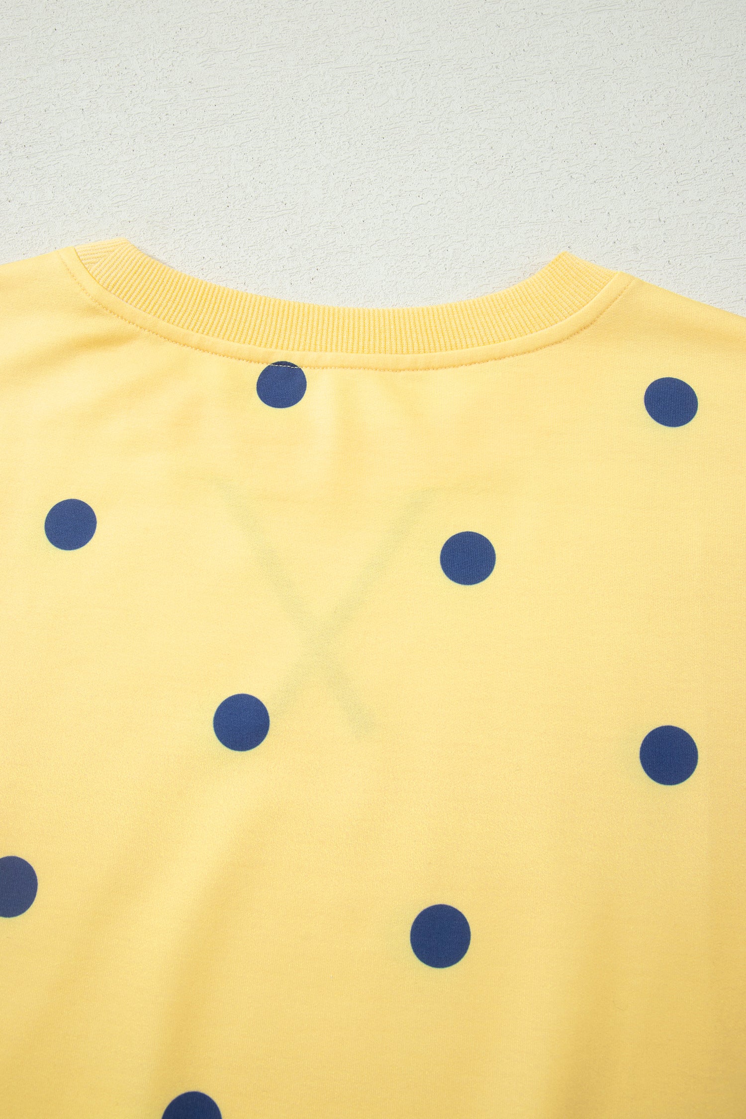 Beige Polka Dot Print Crossed Seam Detail Oversize Tee