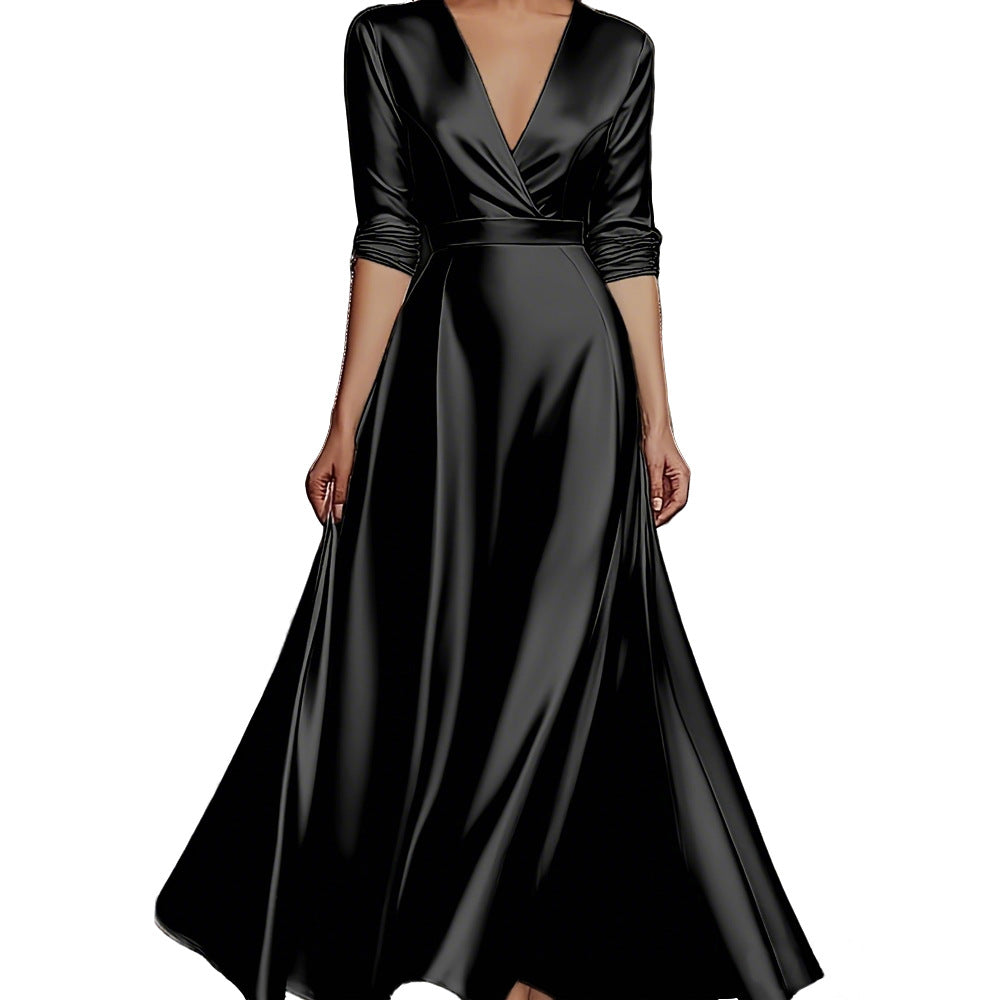 French-style Elegant Subtly Luxurious V-neck Dress With A Premium Feel