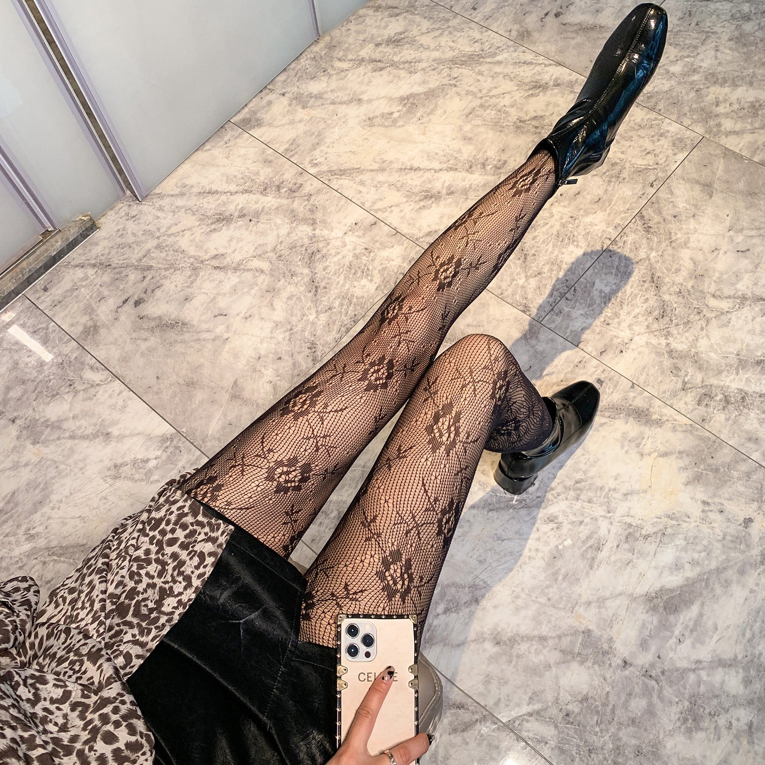 Women's Fashion Jacquard Fishnet Stockings Stockings