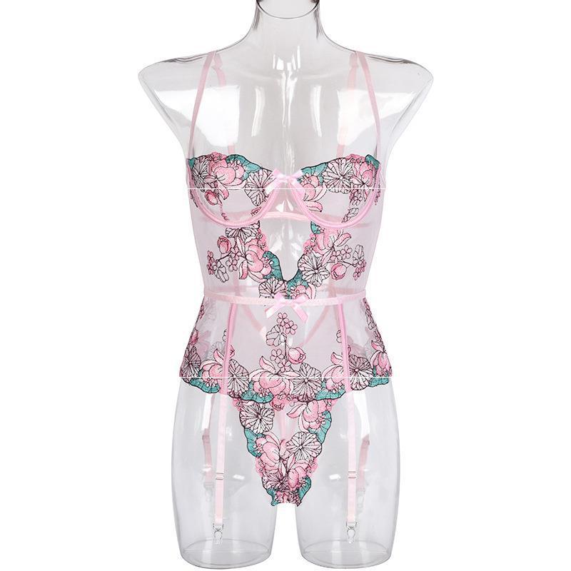 Women's Fashion Temperament Lace Mesh Bodysuit