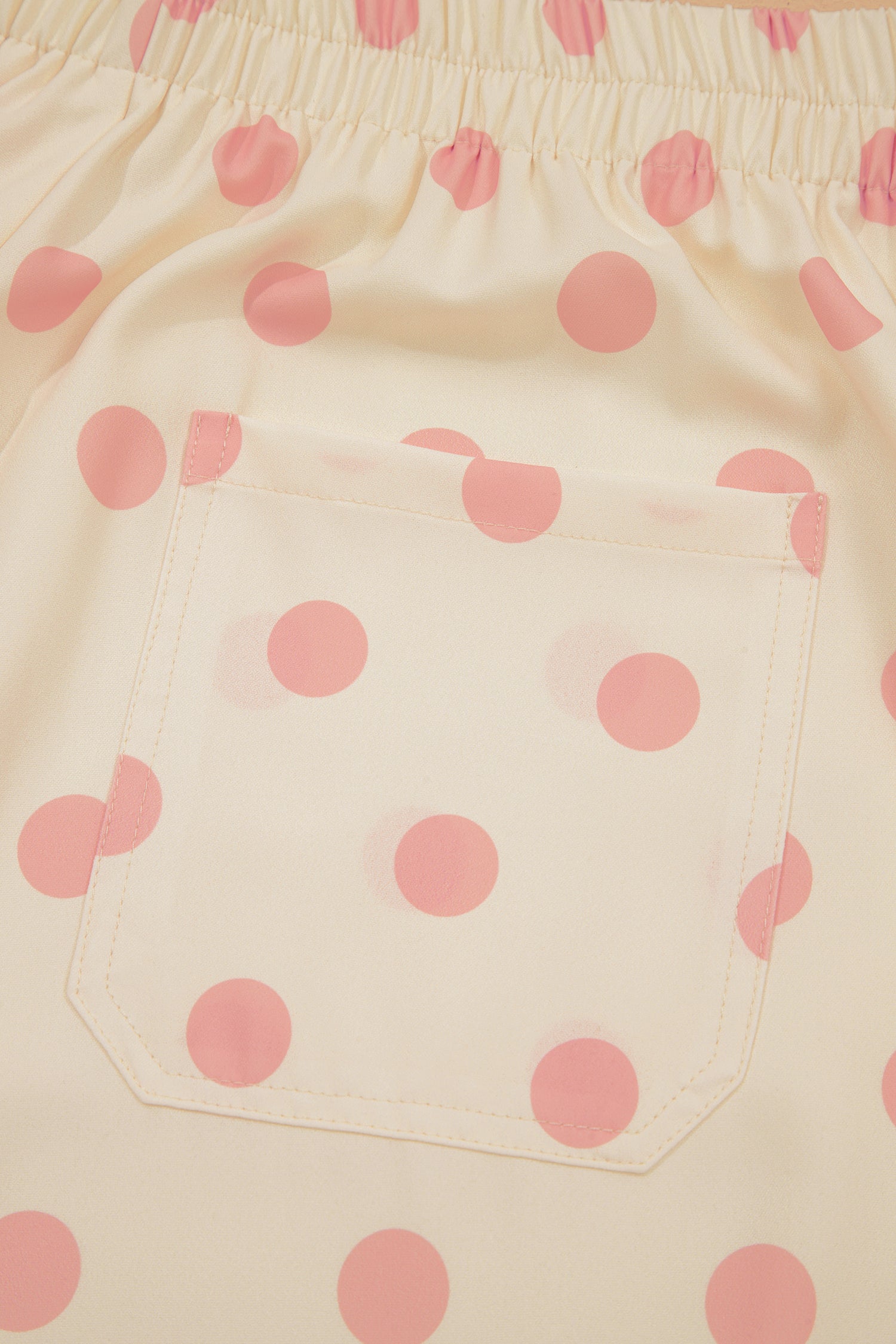 Black Polka Dot Print Patched Pocket Mid-rise Straight Leg Pants