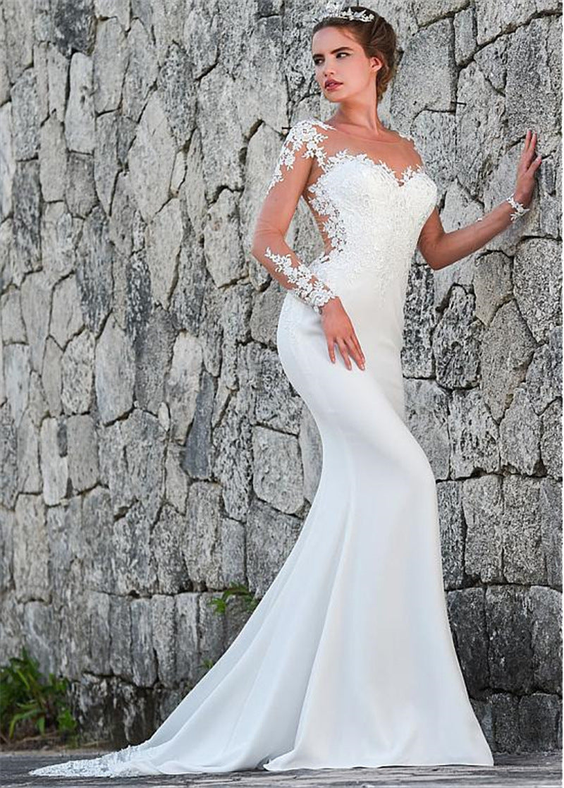Tail Showing Thin Bride Simple Wedding