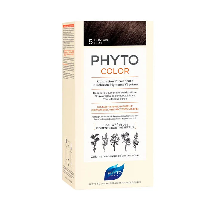 Phyto Hair Colour By Phytocolor 5 Light Brown 180G - PHYTO PARIS