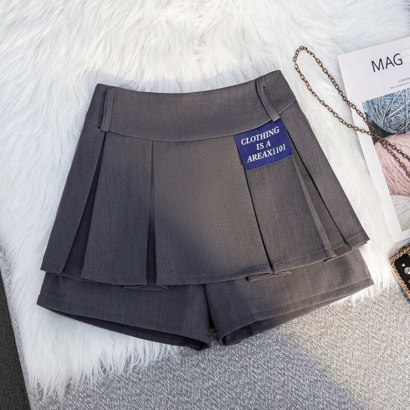 Real Shot Retro Hot Girl Pleated Skirt