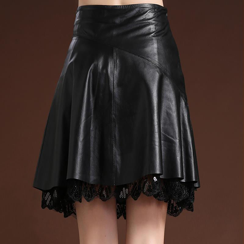Women's A-line Mid-length Over-the-knee High-waist Pleated Skirt