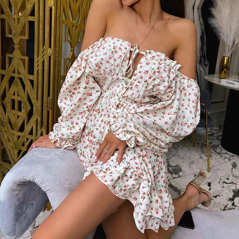 Printed Resort Dress With A Tie-Waist Design