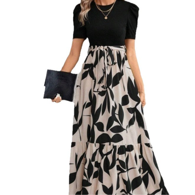 Womens SpringSummer Bestseller Floral Print Crew Neck Dress