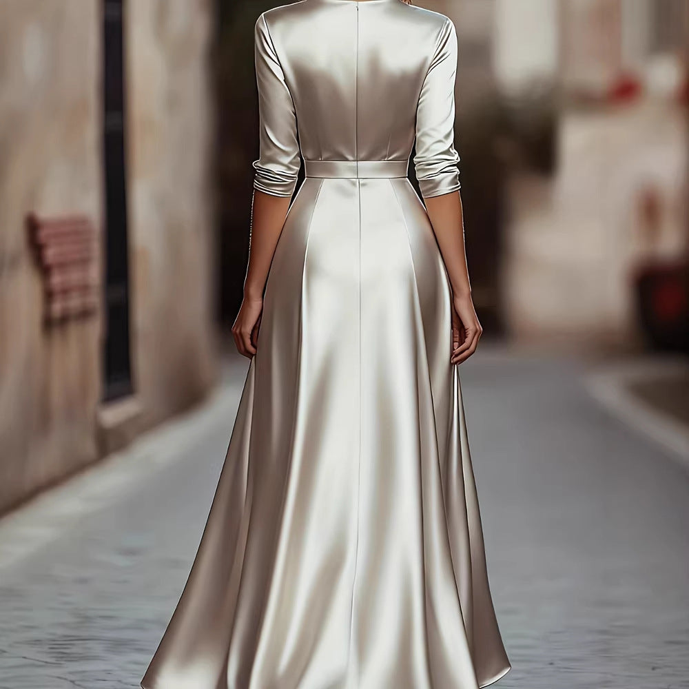 French-style Elegant Subtly Luxurious V-neck Dress With A Premium Feel