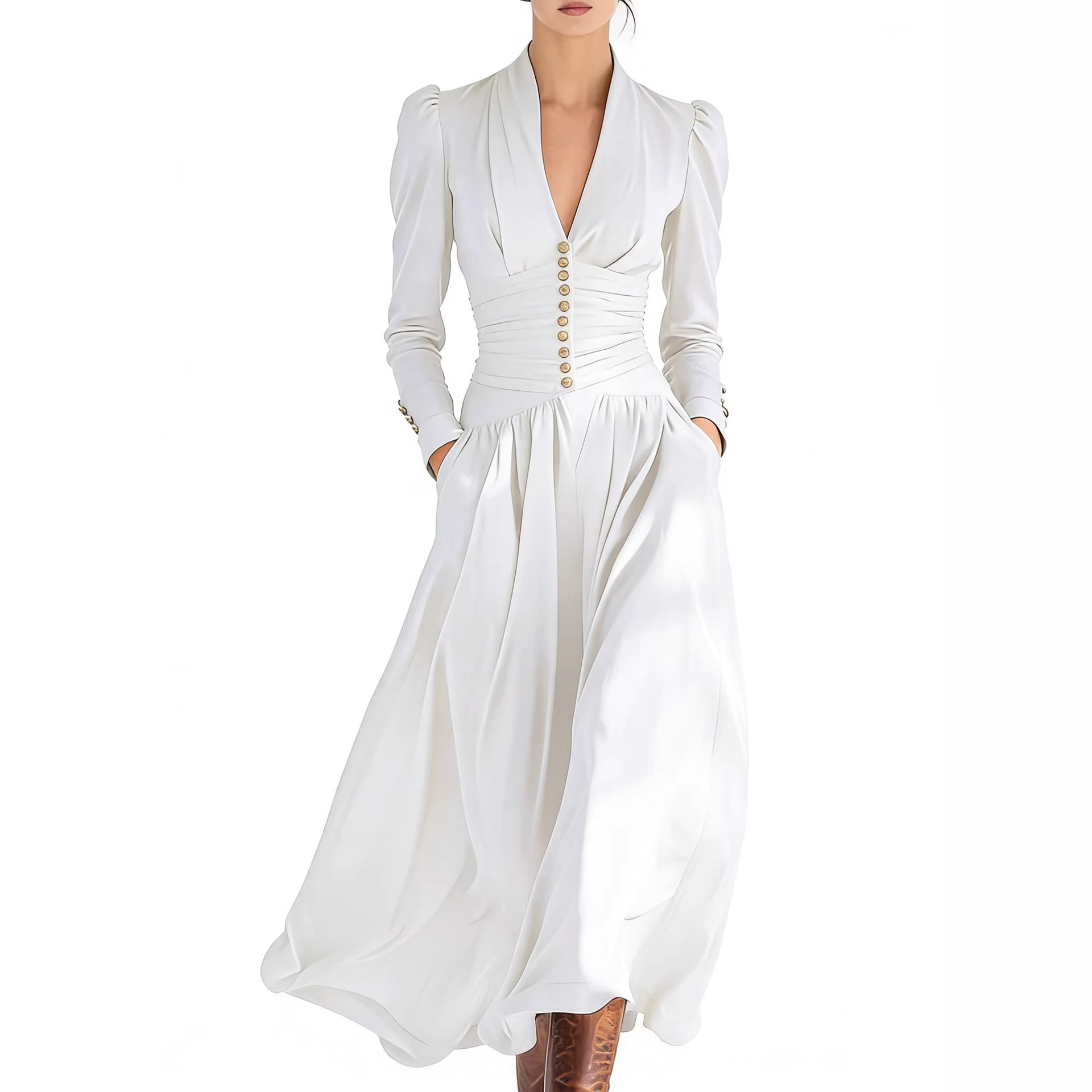 Fashionable Minimalist And Slim Fit Womens Dress