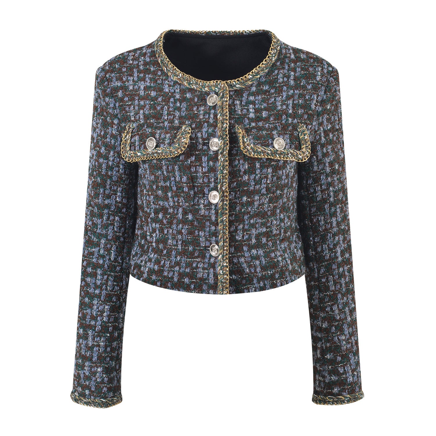 Korean Fashion Winter Jackets for Women Vintage Elegant Pockets Short Wool & Blends Coats