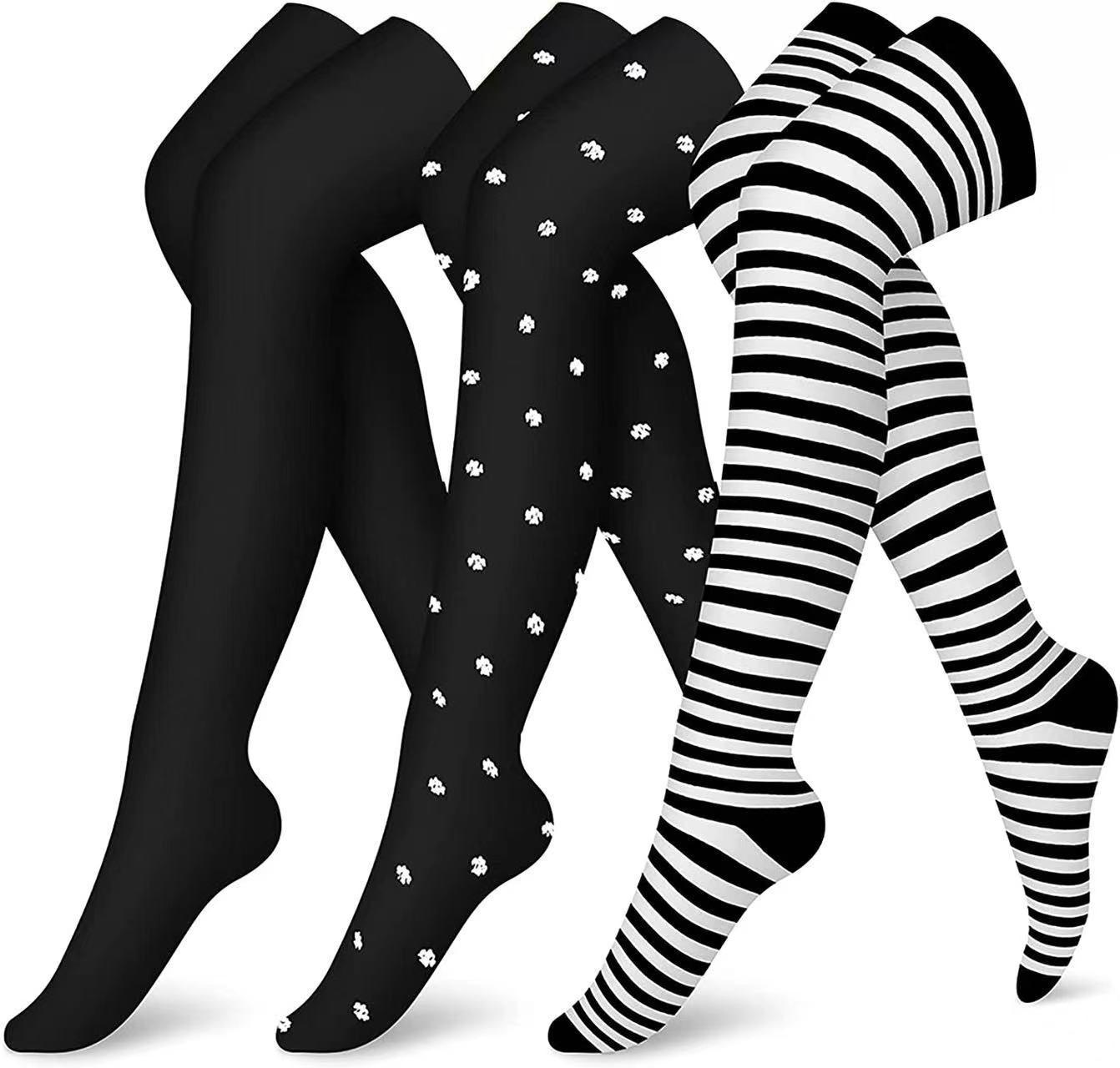 Pattern Gradient Leggings Lengthened Knee Socks