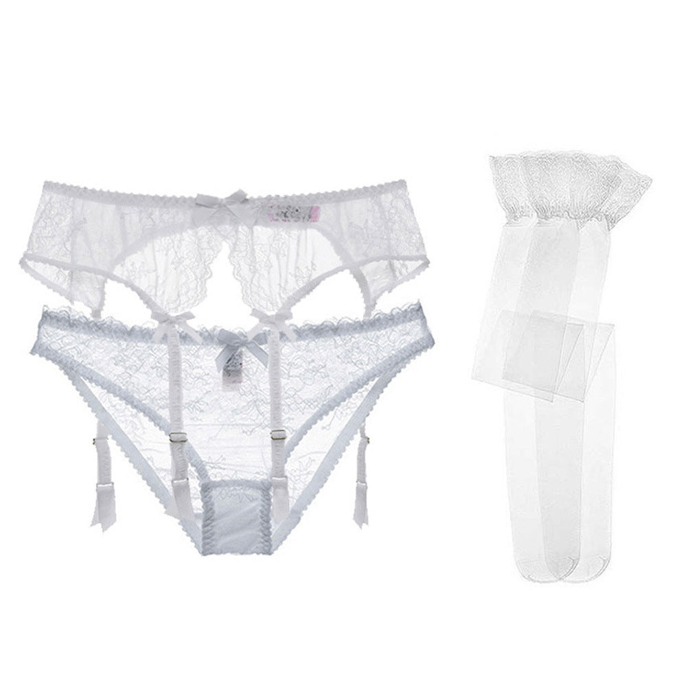 Bow Garter Clip 3 Piece Panty Stockings