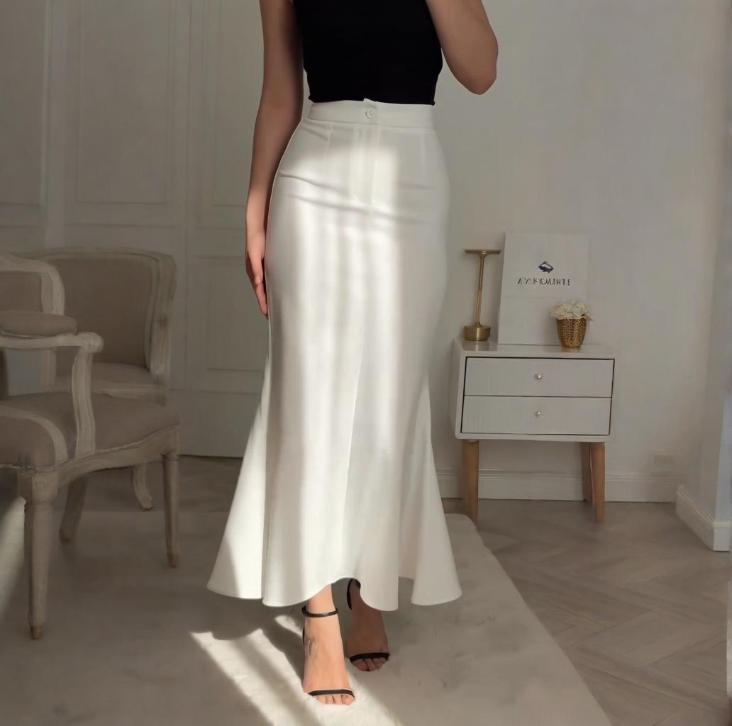Long A-line Skirt, Versatile Mermaid Skirt, Mermaid Skirt, Elegant Women's Clothing